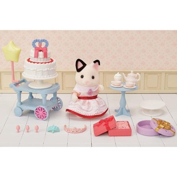 Sylvanian Families Calico Critters Pink Kitchen Furniture with Food SWEETS  PARTY