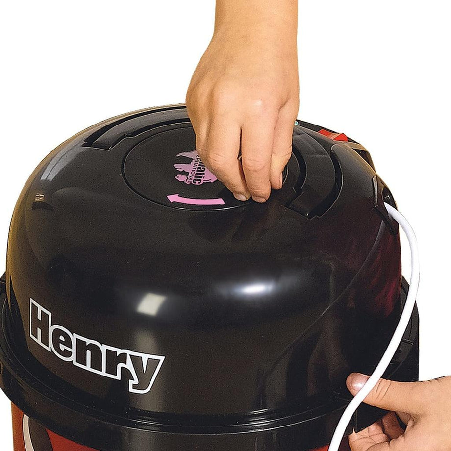 Casdon Henry & Hetty Toys - Henry Vacuum Cleaner - Red Vacuum Cleaning Toy  with Real Function & Nozzle Accessories - Kids Cleaning Set - For Children