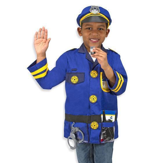 RedCrab Kids Policea Officer Pretend Costume Play Toys Set,Hat and Uniform  Outfit Role-playing Toy for Toddler, Chirldren Dress Up Kit for Boys Girls
