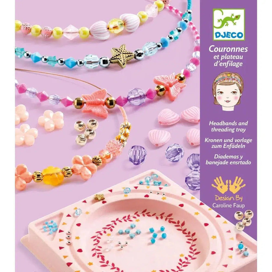 Djeco Creativity Kit - Includes Pompoms + Stickers + Gemstones + Beads girl