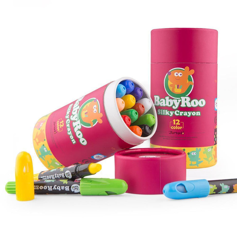  Jar Melo Jumbo Crayons for Toddlers, 24 Colors