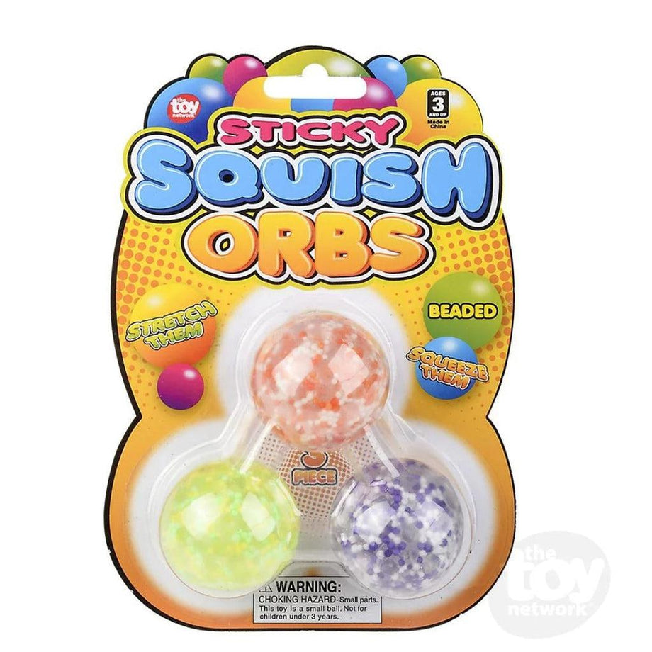 Squish Sticky Glow in The Dark Orbs, 2 Packs with 3 Balls Each