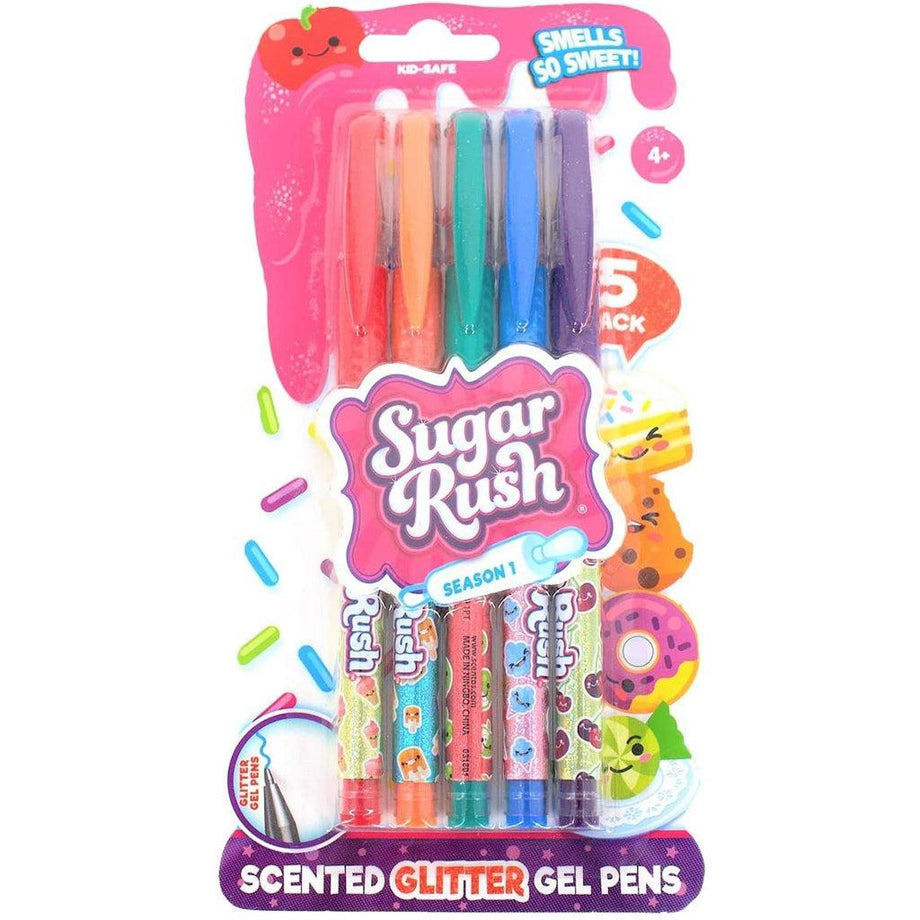 Sugar Rush Scented Glitter Ink Gel Pens 5 Pack – ShopScentos
