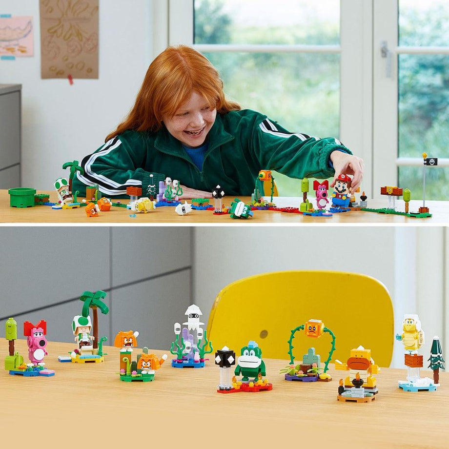 Super Mario Luigi Building Blocks Puzzle 3D Figure Brick Toy Kids