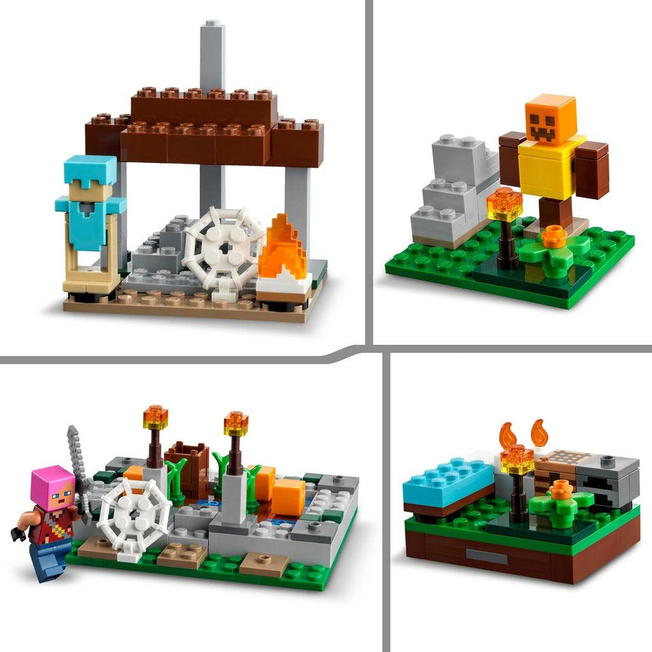 LEGO Minecraft The Abandoned Village Building Toy Set 21190, Featuring Game  Figures Including Zombies and Zombie Hunters with Accessories, Minecraft